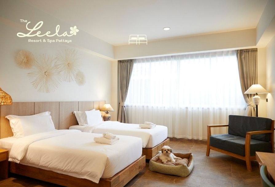 Pet-Friendly Signature Grand Room พร้อมสัตว์เลี้ยงบนเตียง